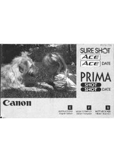 Canon SureShot Ace manual. Camera Instructions.